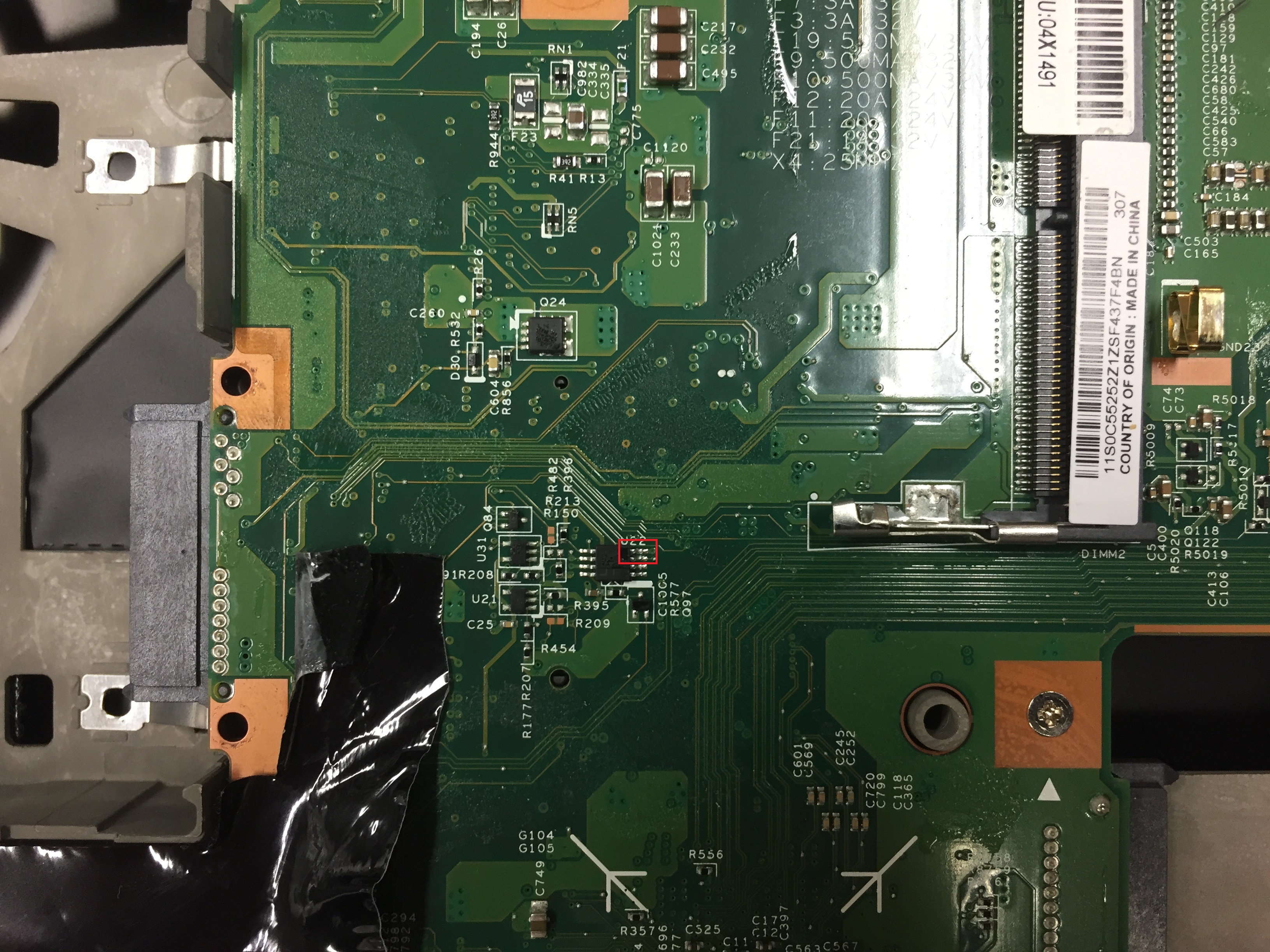 ThinkPad T530 SDA SCL pins 